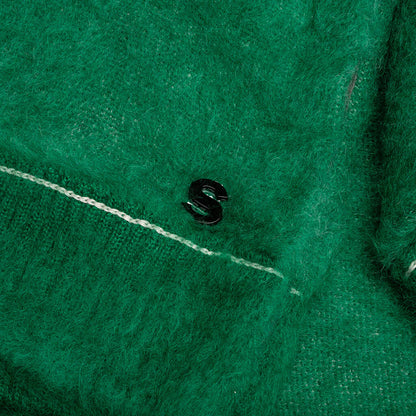 Mohair Knit Pullover Green