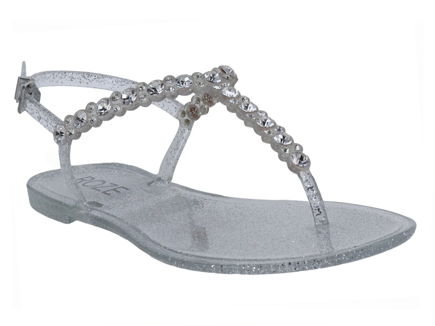 Sandalias ROZE Transparentes con Brillos para Mujer