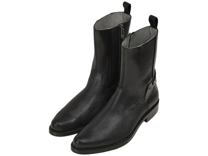 Botas Cuadra de Piel de Venado Negro para Hombre