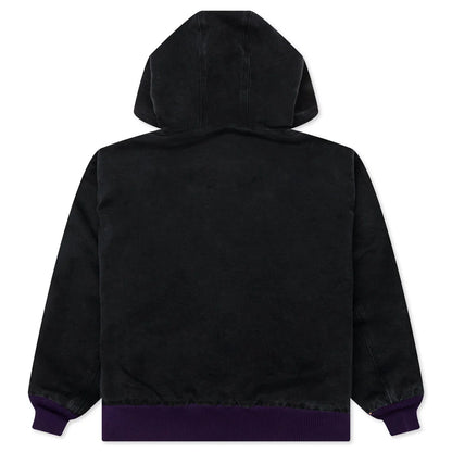 Zipped Work Hoody Black