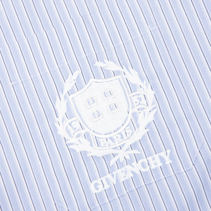 Crest Logo Stripe Shirt Light Blue