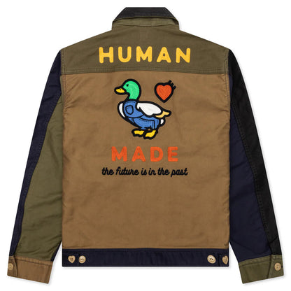 Zip Up Work Jacket Navy