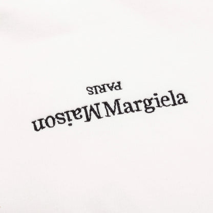 Upside Down Logo Hoodie Off White Black Embroidery