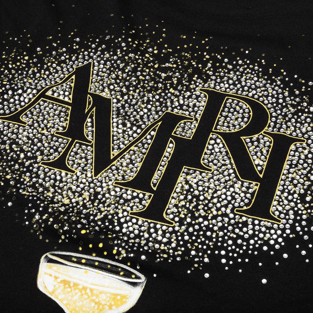 Crystal Champagne Tee Black
