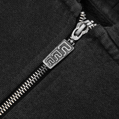 Apocrypha Pious Zip Hoodie Mechanic Black
