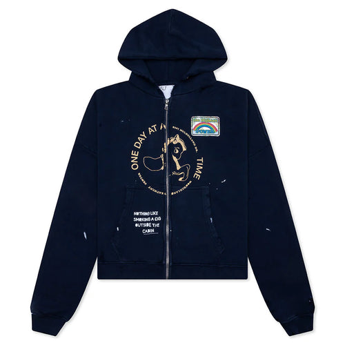 Treatment Center Zip Hooded Sweatshirt Navy