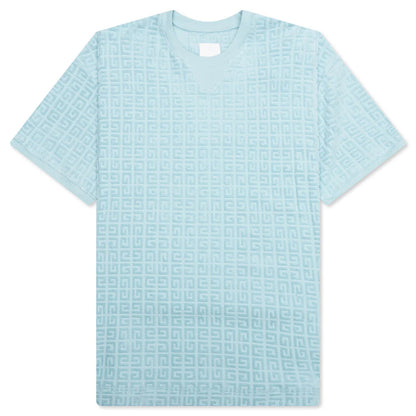 4G Cotton Towelling T Shirt Sky Blue