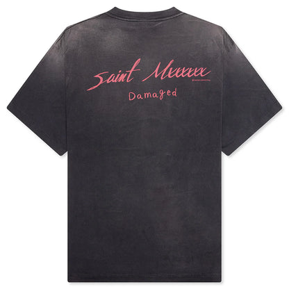 Damaged S S Tee Black