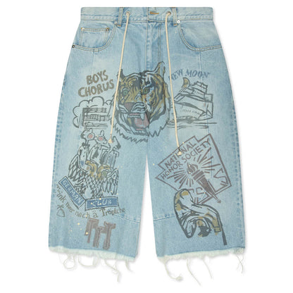 Jumbo Senior Denim Short Blue