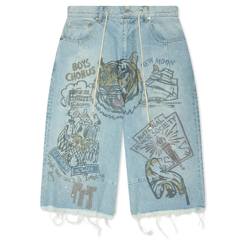 Jumbo Senior Denim Short Blue