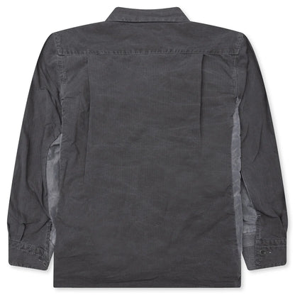 Garment Dye Rip Stop X Nylon Twill Shirt Black