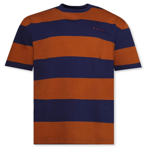 Maxi Stripe T Shirt Ocean Tobacco