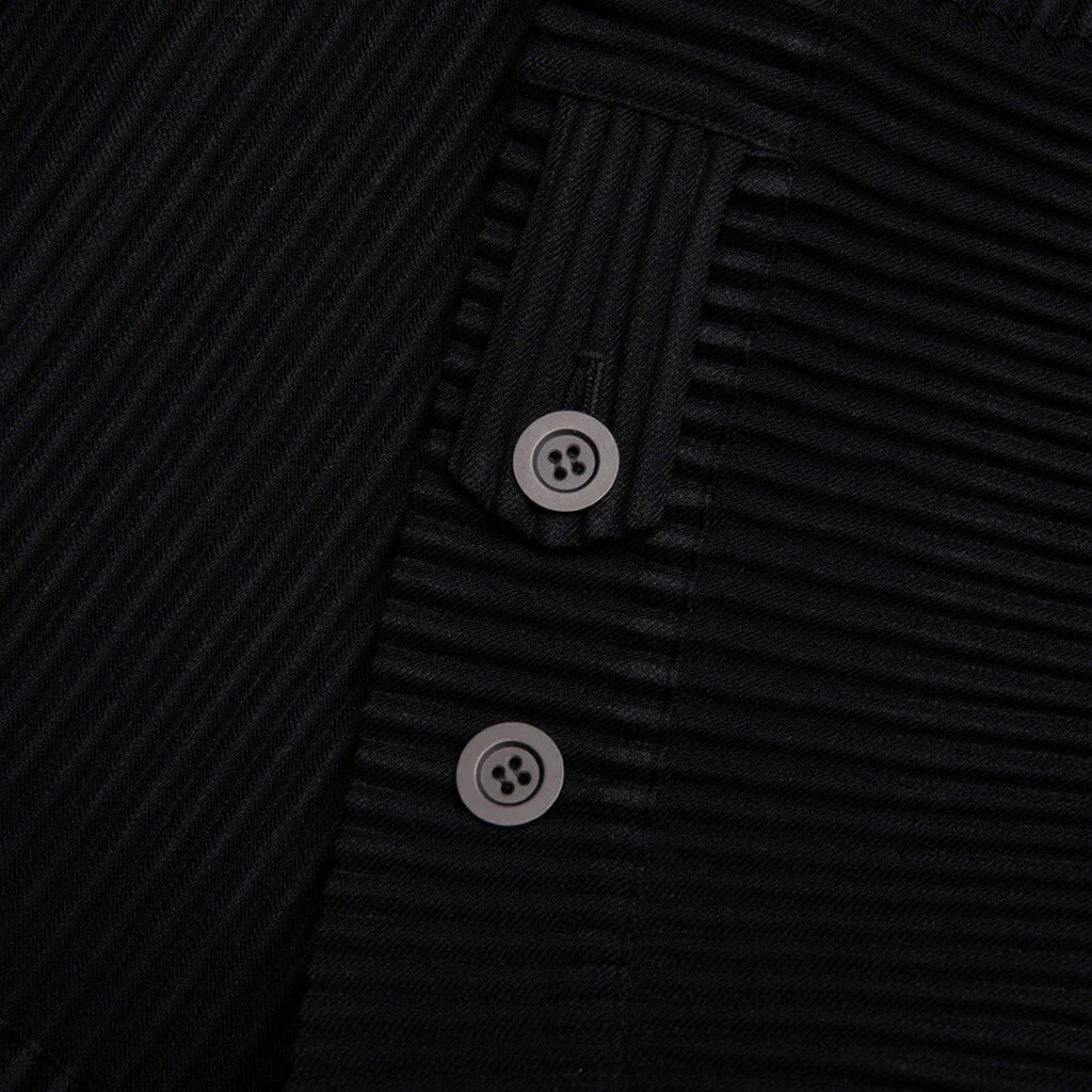 Wool Like Light Trucker Jacket Black