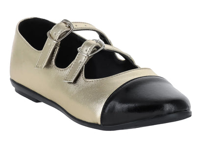 Zapatos Planos Gabriela Oro para Niña