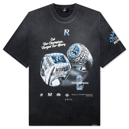 Feature x Represent Champion Rings T Shirt Stained Black