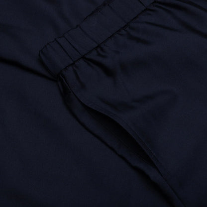 Silk Floral Jacquard Pants Navy