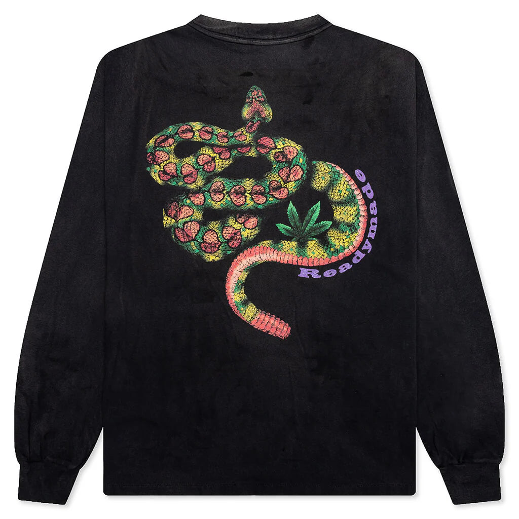 L S Pocket T Shirt Snake Black