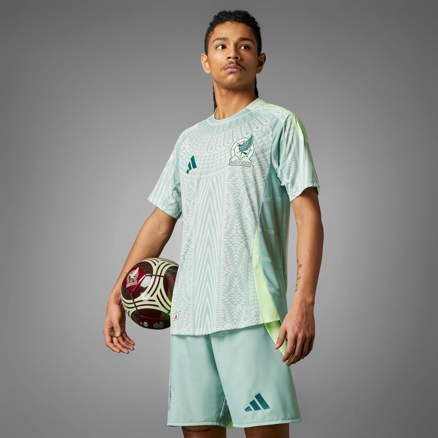 adidas Mexico Away Authentic Jersey 2024 Linen Green