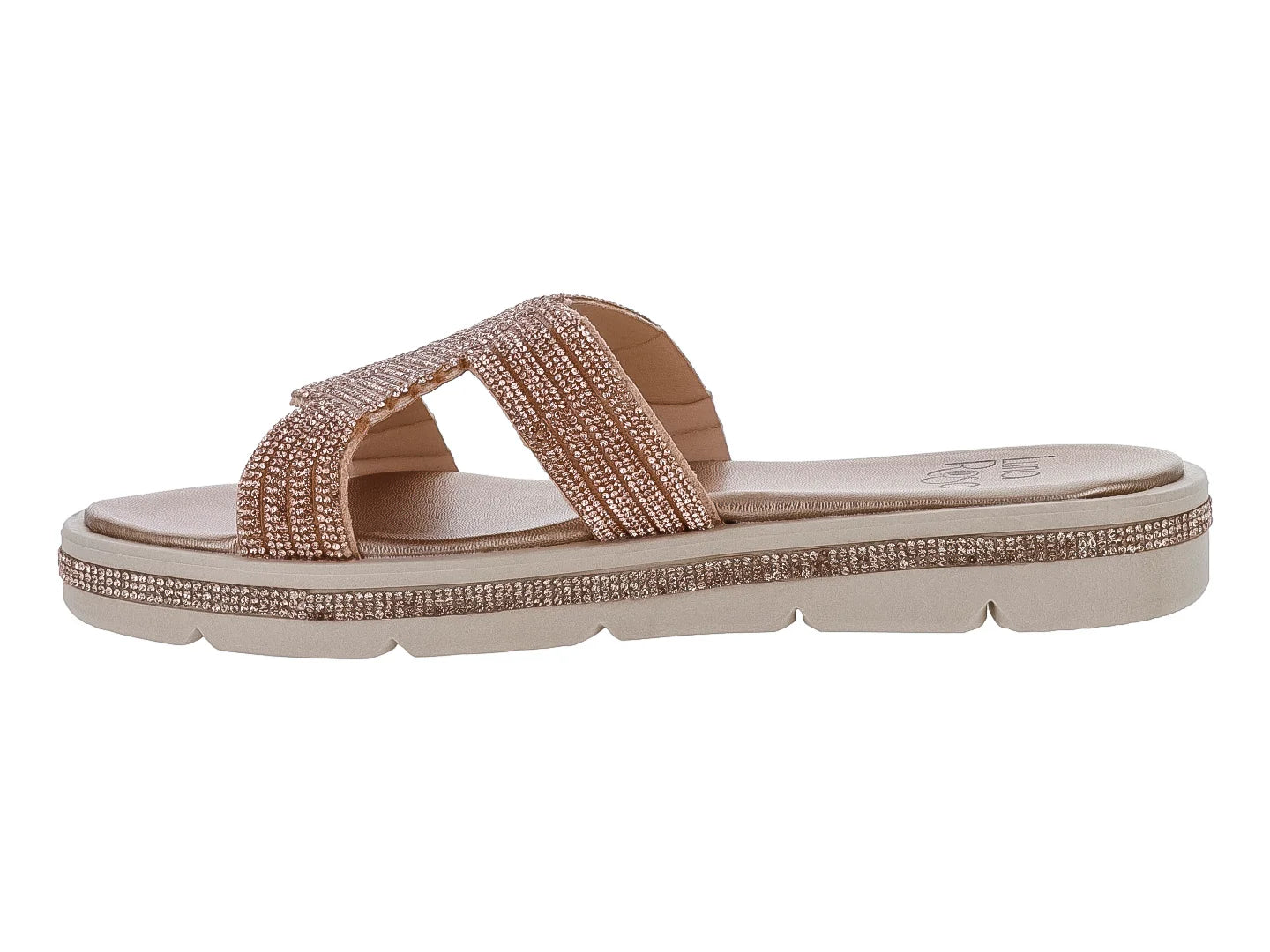 Sandalias Plataforma Luna Rosa Oro Rosado para Mujer