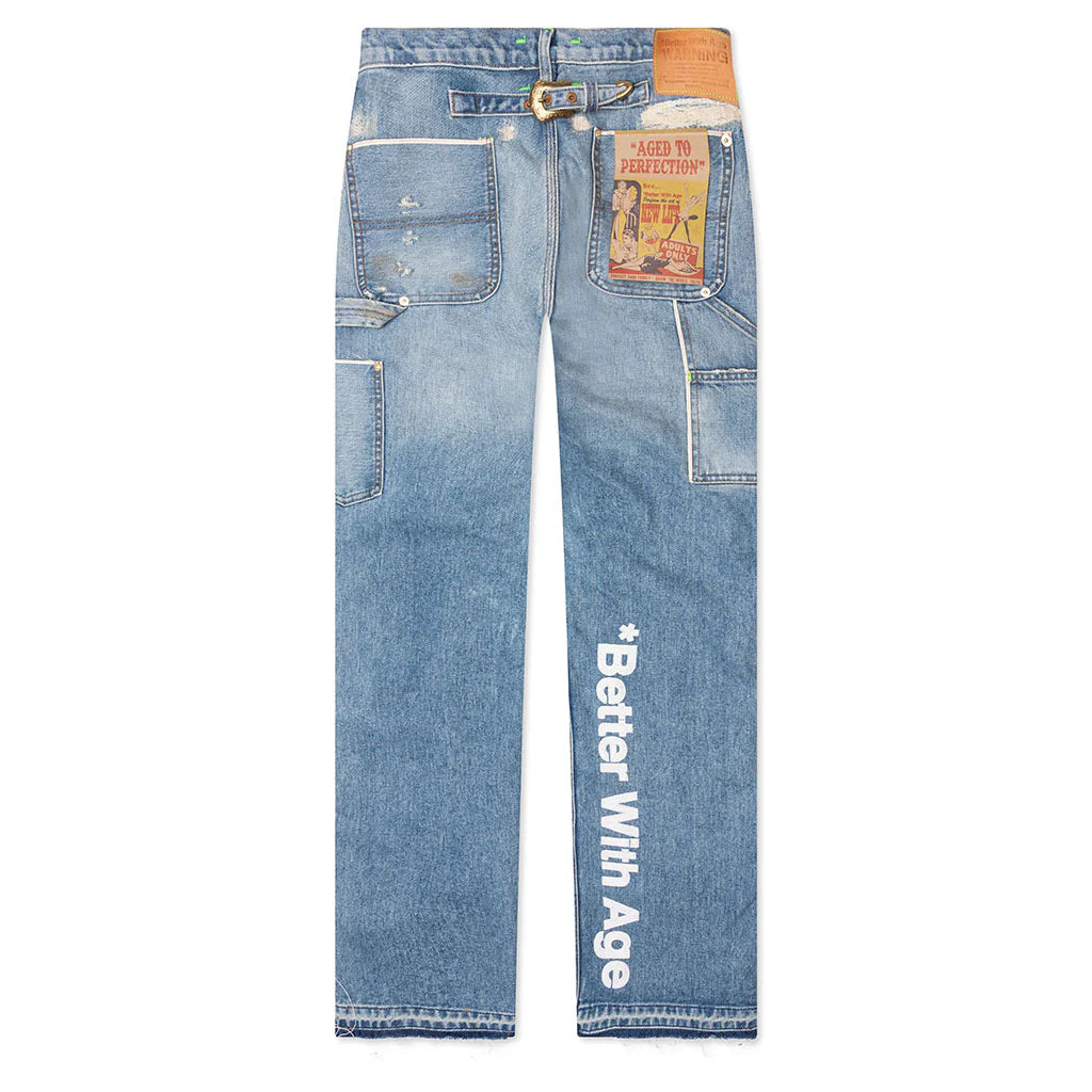 Mason Double Knee Selvage Denim Trouser Indigo
