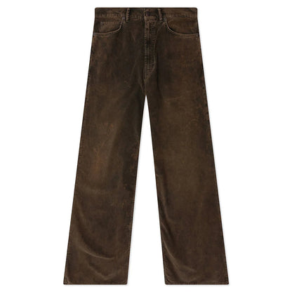 Stonewash Corduroy Trousers Olive Green