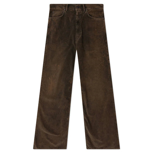 Stonewash Corduroy Trousers Olive Green