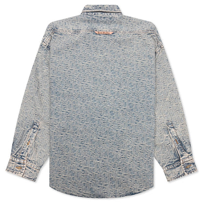 Monogram Shirt Blue Beige