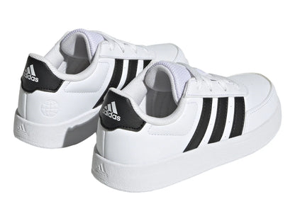 Tenis Adidas Breaknet 20 Blancos con Negro para Niño