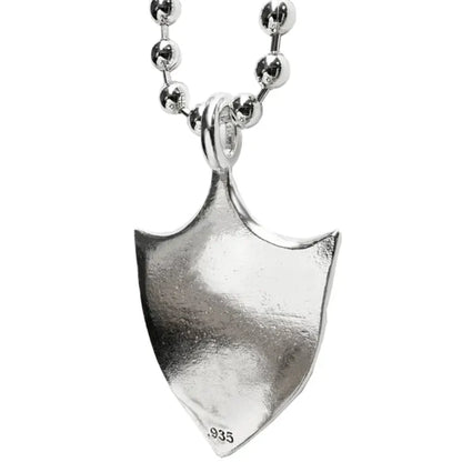 TC Shield Necklace Silver