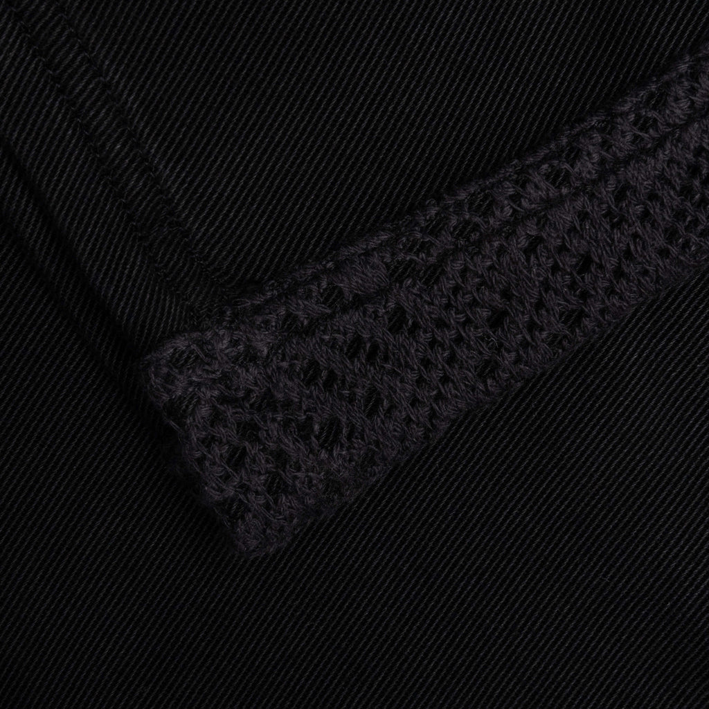 Knitted Panel Shorts Black