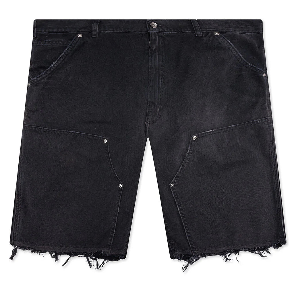 Stud Denim Shorts Black