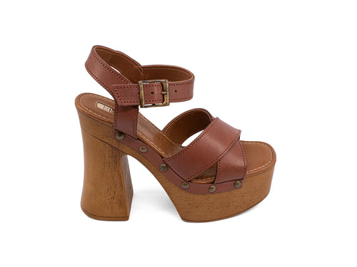 Sandalias de Plataforma EFE Color Tan para Mujer