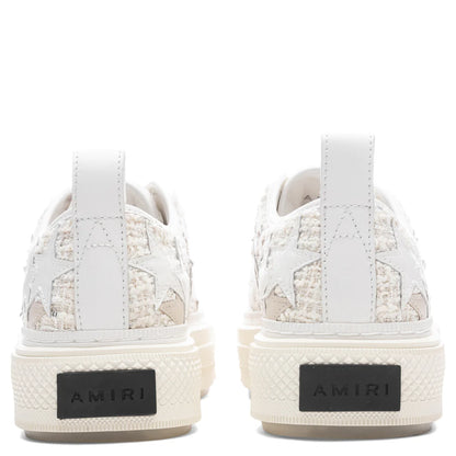 Womens Boucle Stars Court Low Alabaster