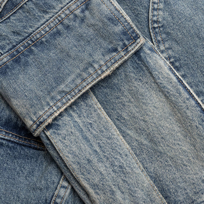 Denim Logo Cargos Light Wash