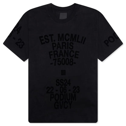 Boxy Fit T Shirt Black