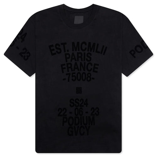 Boxy Fit T Shirt Black