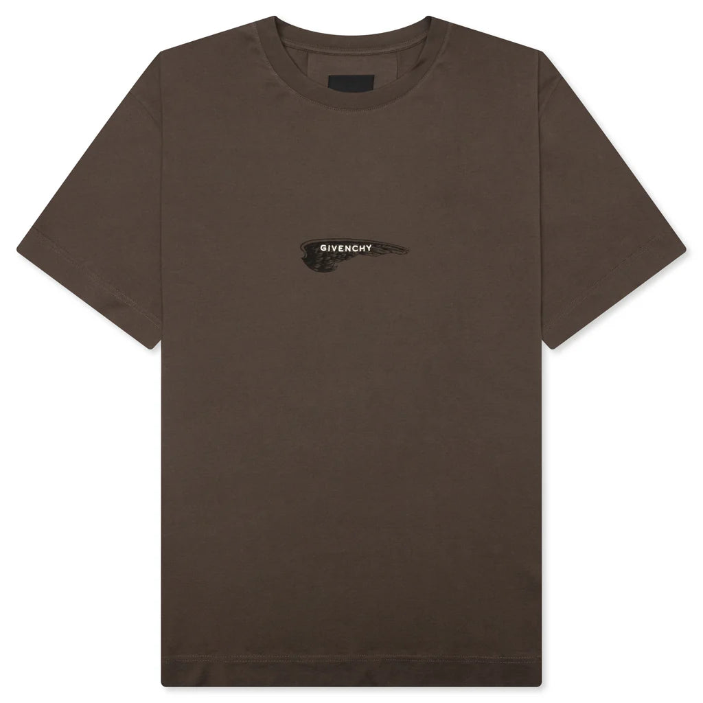 Wings Cotton T Shirt Khaki