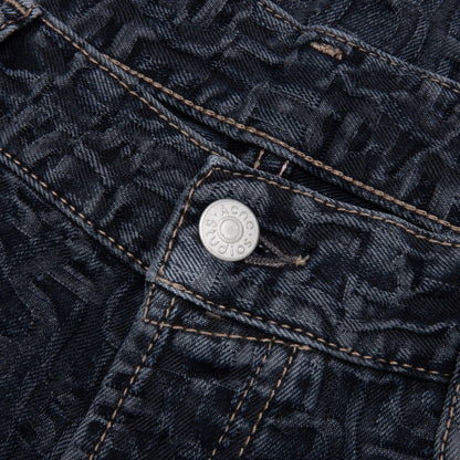 Baggy Fit Jeans 1981M Monogram Blue Black
