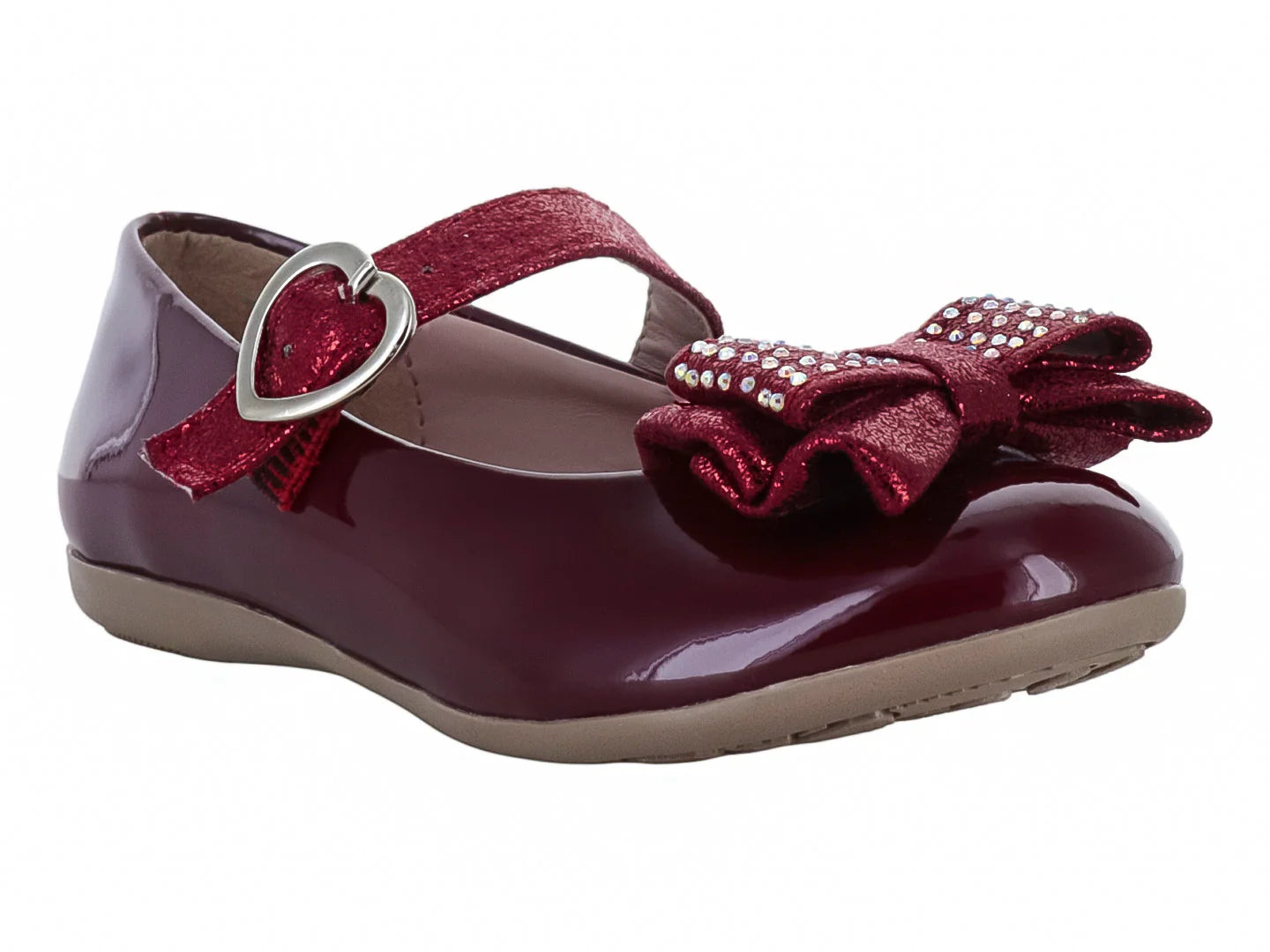 Zapatos Tropicana de Charol Color Vino para Niña