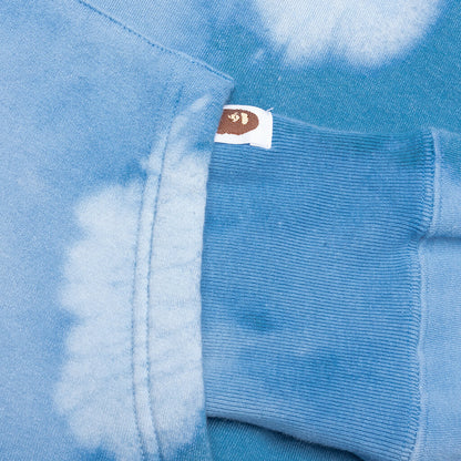 Hand Dye Shark Full Zip Hoodie Blue