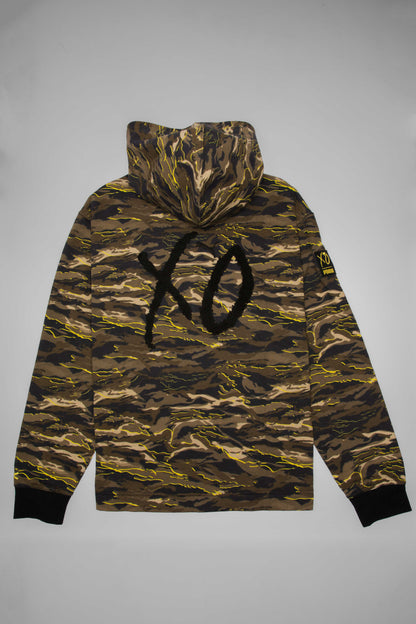 The Weeknd Collection Xo Mens Oversized Hoodie Camo Black
