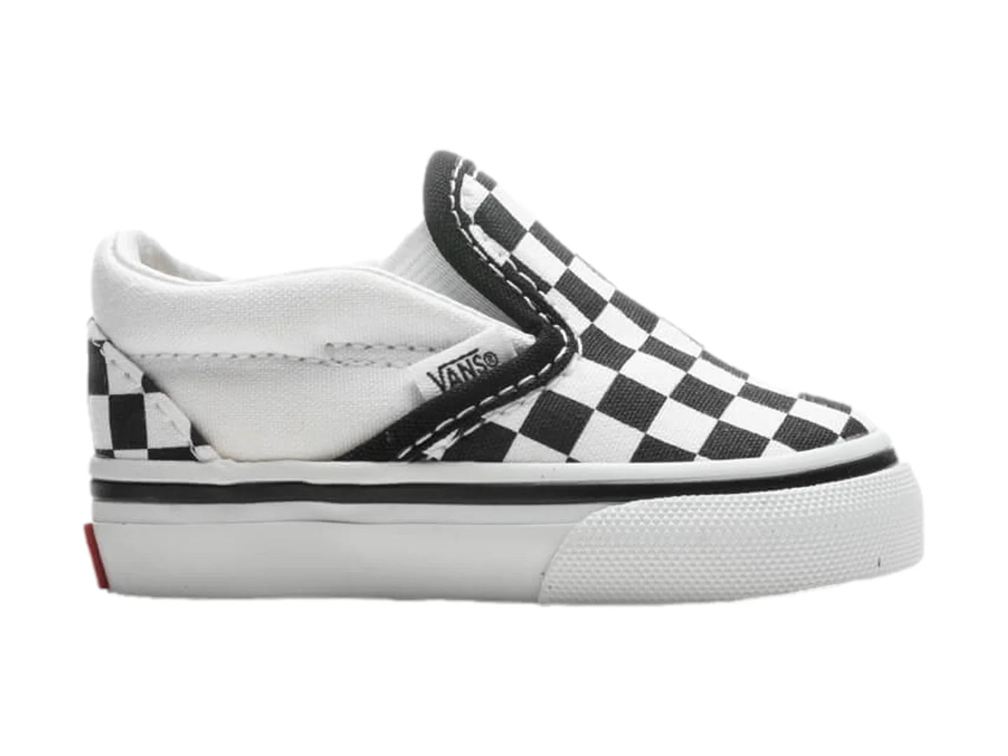 Tenis Vans Classic Slip On Cuadros Negro y Blanco para Niño