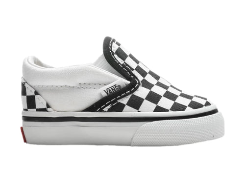 Tenis Vans Classic Slip On Cuadros Negro y Blanco para Niño