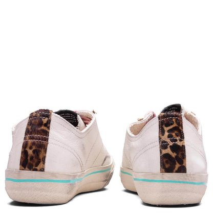 Womens V Star White Silver Beige Brown Leo