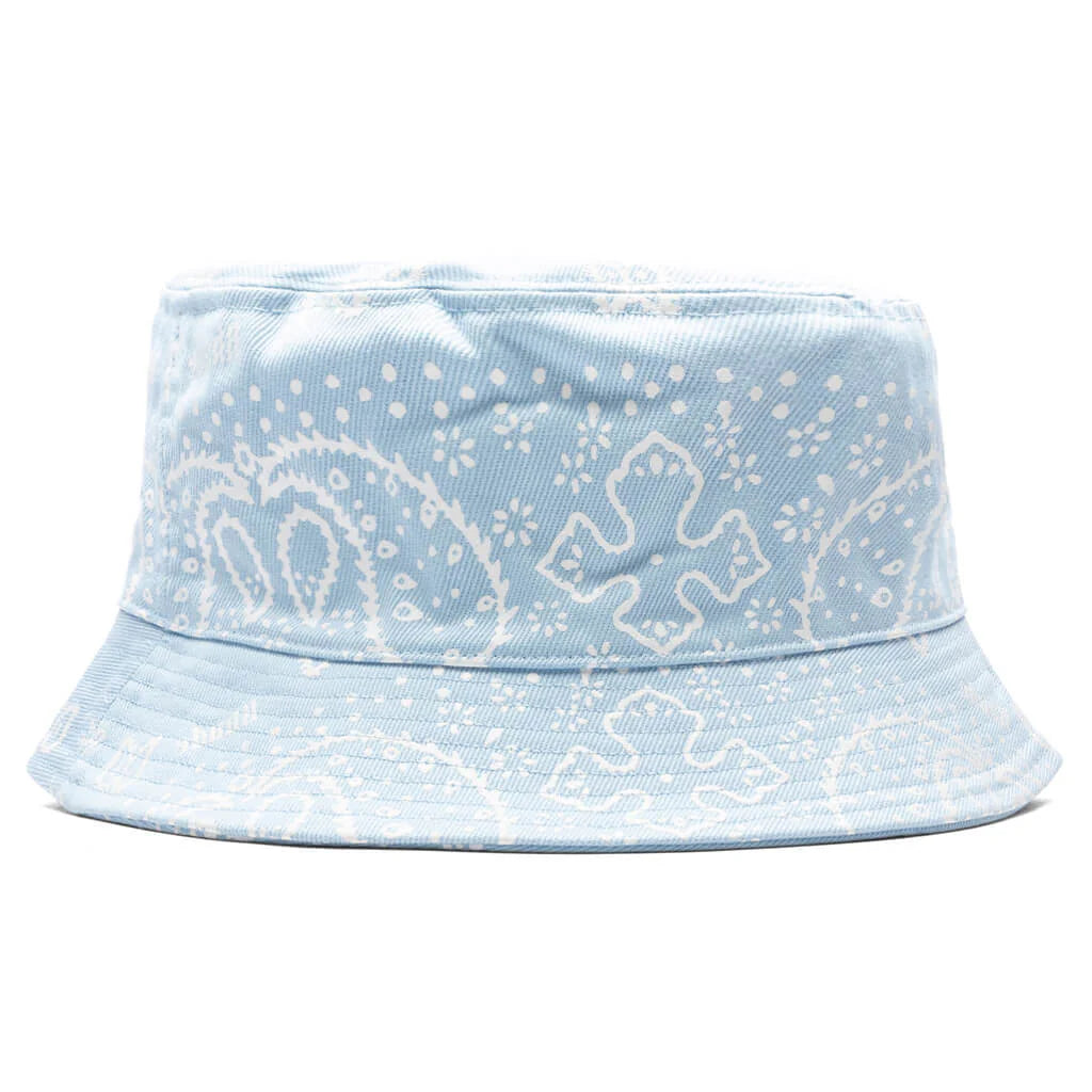 Bandana Canvas Bucket Hat Blue White