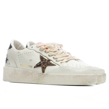 Womens Ball Star White Beige Leopard Black
