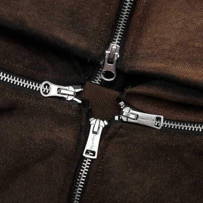 Rose Zip Hoodie Welder Brown