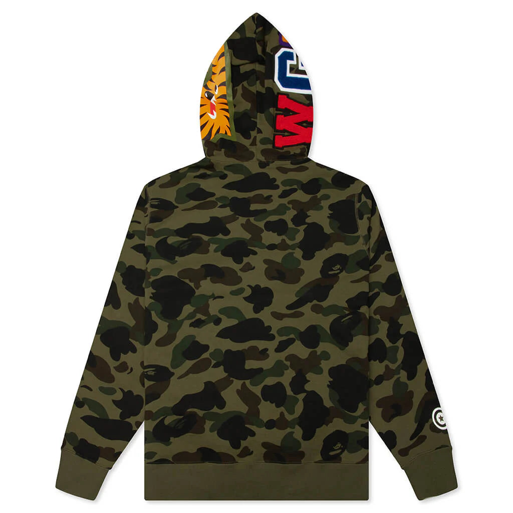 1st Camo Shark Full Zip Hoodie Green