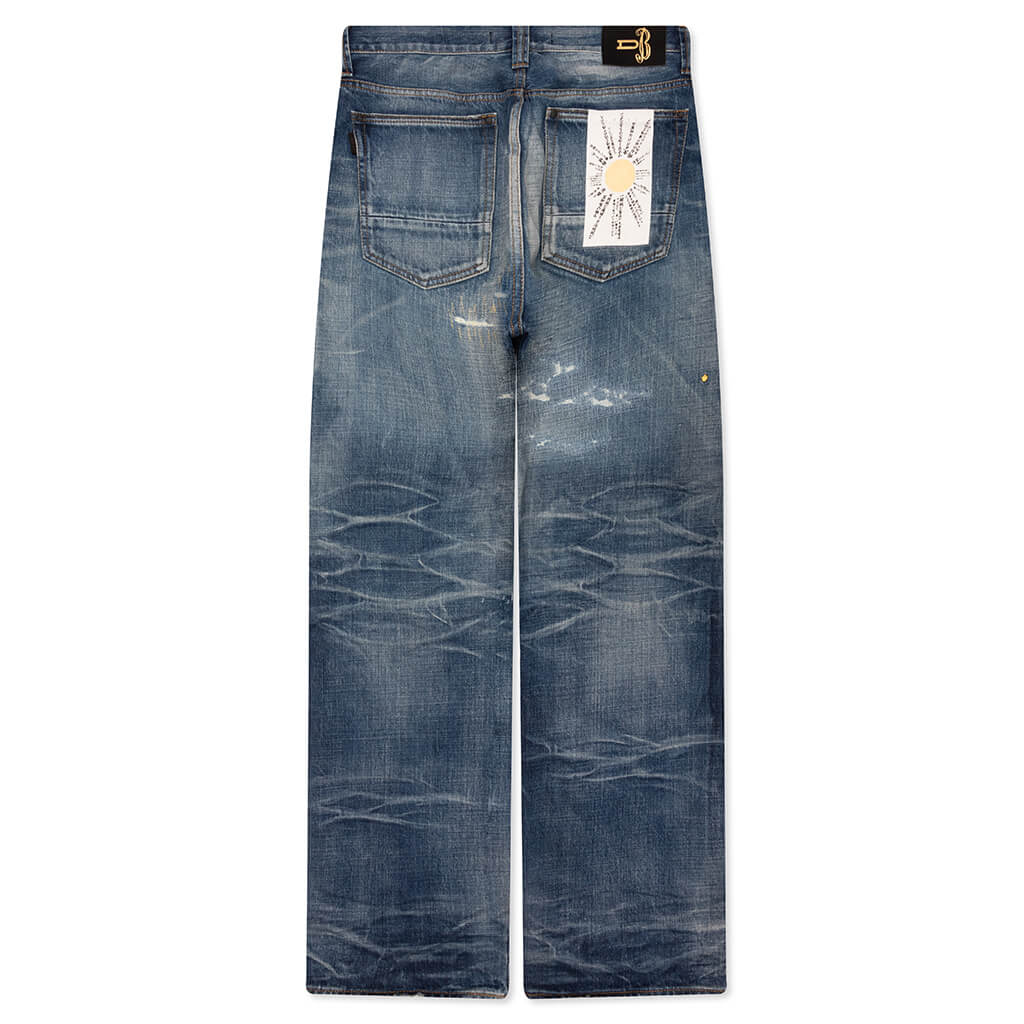 Showa Relaxed Manatsu Repaired Mid Blue