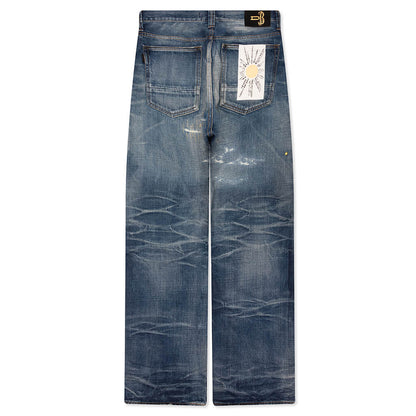 Showa Relaxed Manatsu Repaired Mid Blue